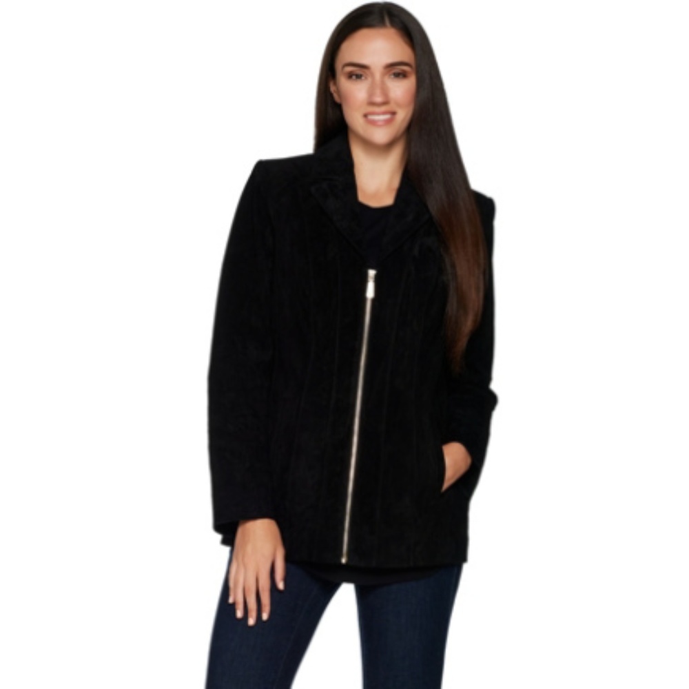 Suede Blazer   Dennis Basso